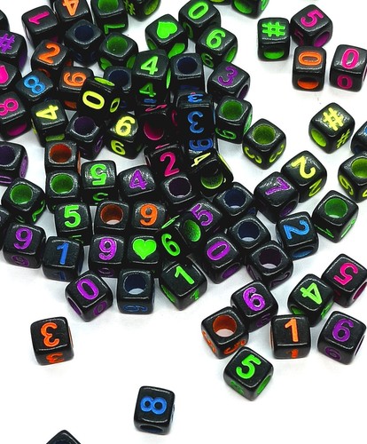 100 1000 pcs 6mm - black, +