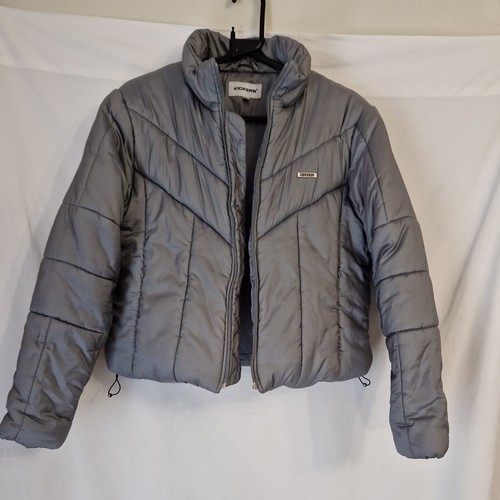 Kickers silver cropped puffer - cropped,
