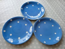 TG Green Blue Domino 3 x Salad Plates - 22.5 Cms
