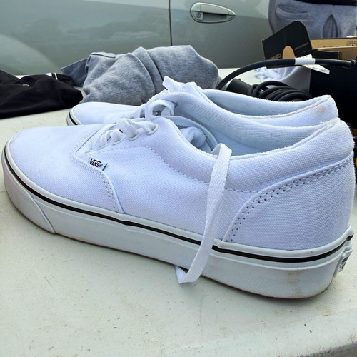 Vans men white low top - white,