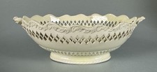 Whitehead ? Late 18thC Creamware Sweetmeat Basket Antique English Pottery