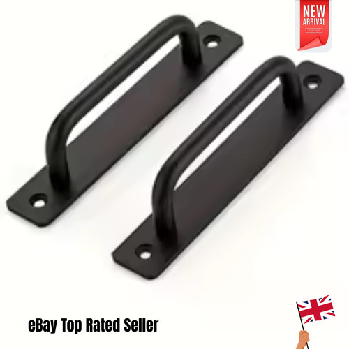 2pcs black door pull handles - black,