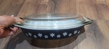 PYREX Vintage Black Snowflake