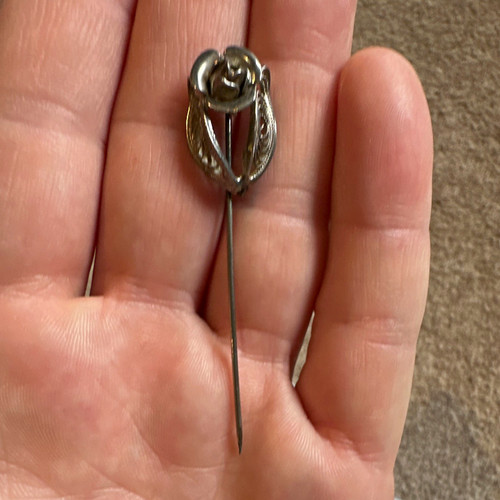 Vintage silver tone - vintage, rose