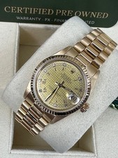 ROLEX 18K GOLD MIDSIZE LADIES