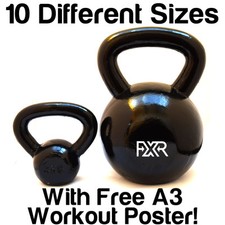 FXR SPORTS CAST IRON KETTLEBELL STRENGTH TRAINING HOME GYM FITNESS 4-28KG 