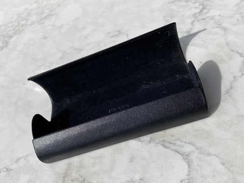 Prada black faux leather felt - ,