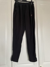 MONTIREX Trail Men’s Joggers Size M Lightweight Black Zip Pockets Zips On Legs
