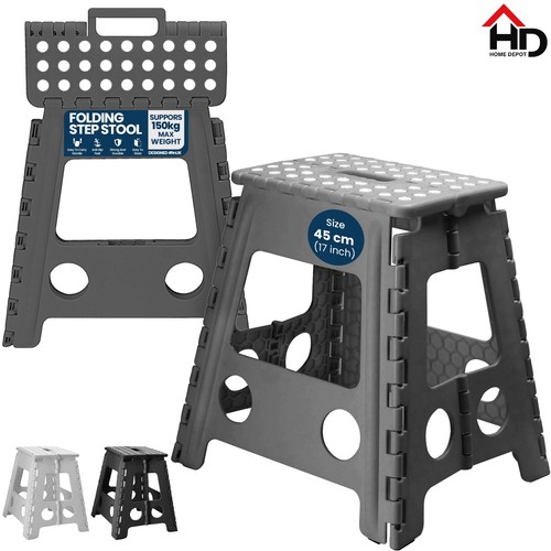 Folding step stool - stool, 17in