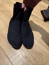 Zara Kids Girls Navy Sparkly Boots Size 35