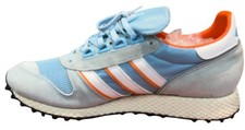 Adidas Retro Trainer Men's Size 10 Blue Orange Mesh Suede Lace Up Athletic Shoes