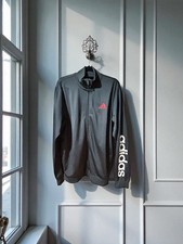 Adidas Track Jacket Full Zip Black UK M 38/40 Chest Logo Immaculate Condition