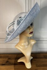 John Charles Pale Blue Sinamay Wedding Mother Bride Groom  Guest Races Party Hat