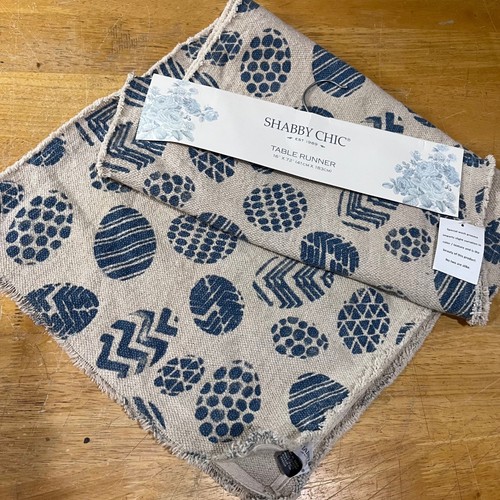 Shabby chic blue geometric egg - shabby,