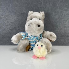 Silent Night Hippo & Duck Vintage Plush Soft Toy | 9"