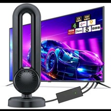 Indoor TV Aerial, 2025 Smart TV ariels indoor W/ Signal Booster 560+ Miles Range