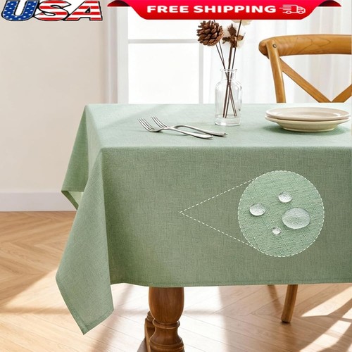 Durable linen blend tablecloth - durable,