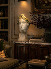 Vintage italian plaster head - vintage,