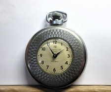 Vintage INGERSOLL TRIUMPH CHROME PLATED POCKET WATCH - Working