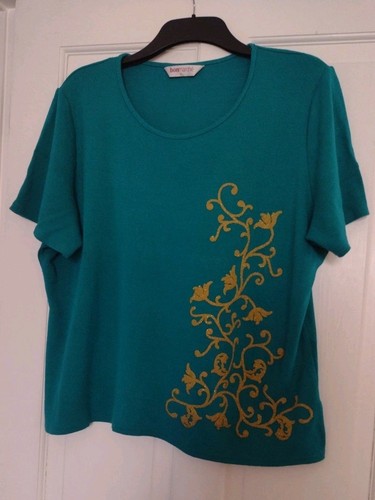 Bonmarche teal top with - teal,