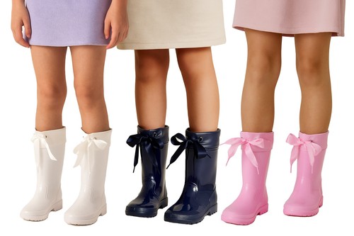 Girls ribbon tie wellington - ribbon,