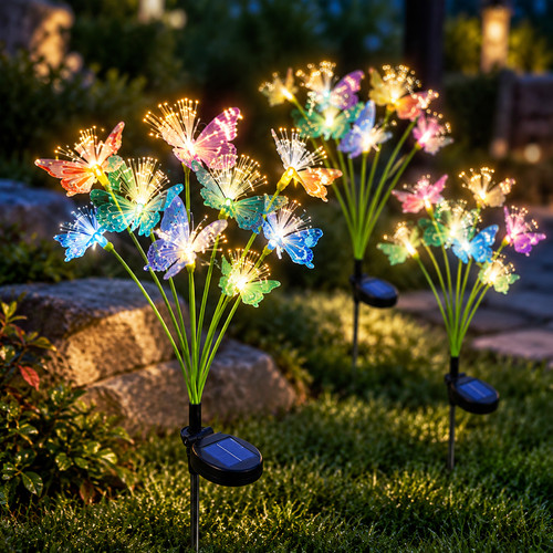 Solar flower stake lights - solar,