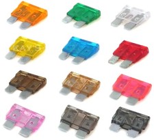Car Fuses Standard Blade Auto Bike Van 1A 2A 3A 4A 5A 7.5A 10A 15A 20A 25A 30A