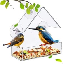 House Transparent Window Wild Bird Feeder Outdoor Removable Suction Cups Sliding
