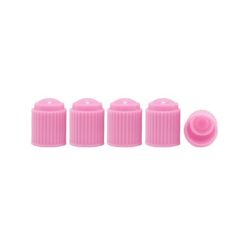 Pink plastic dust caps - pink,