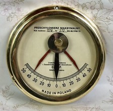 Vintage Ships Clinometer, Inclinometer, Maritime Tiltmeter Maximum, Poland, 1978