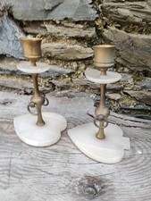 Pair Antique French Brass