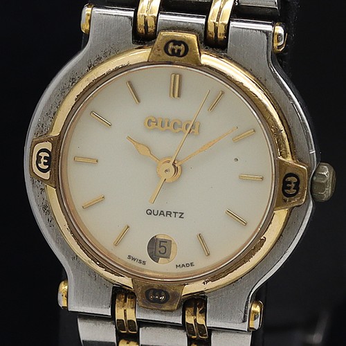 Gucci 9000l white dial date - 9000l,