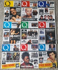 Q Magazine Bundle Of 9 Issues From 1988 Rare Early Issues 16-22, 24, 25