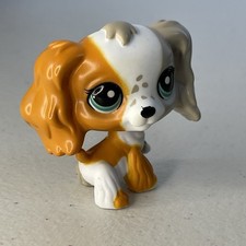 COCKER SPANIEL DOG Littlest Pet Shop - Hasbro LPS Toy Figure Brown/White/Grey