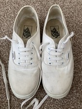 Kid’s Women’s Vans Authentic Lo Pro Trainers All White Size 5 UK Euro 38 