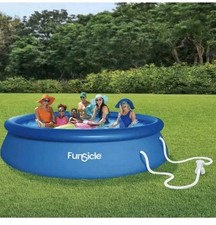 FunSicle 12ft QuickSet Pool with Filter Pump, Pool Cover & Ground Cloth
