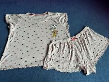 Ladies Pink Tom And Jerry Pyjama Top And Shorts Set Size 16-18