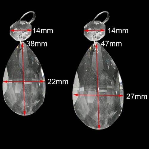 30x clear glass crystal - clear,