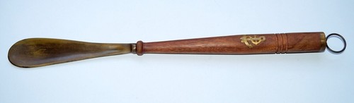Antique shoe horn - horn, solid