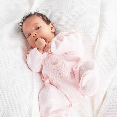 Pink teddy bear baby girl - pink,