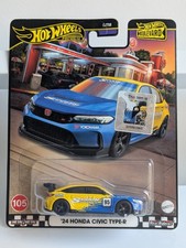 HOT WHEELS PREMIUM '24 HONDA CIVIC TYPE-R IN SPOON YELLOW 2024 BOULEVARD #105.