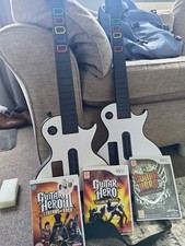 Wii Guitar Hero Guitars Set of