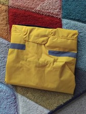 Yellow Waterproof Adjustable Reflective Dog Coat with hood and Visor for M/L Dog