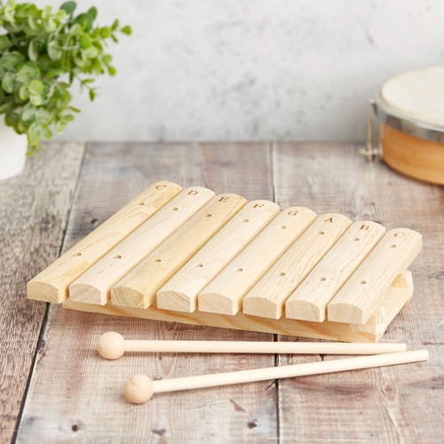Note wooden xylophone with - note,