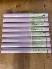 Retro St Michael Pink Wall Paper Papier Penint Vinyls M&S 8 Rolls