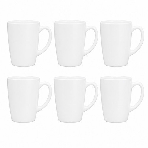 Set white porcelain - set, 6