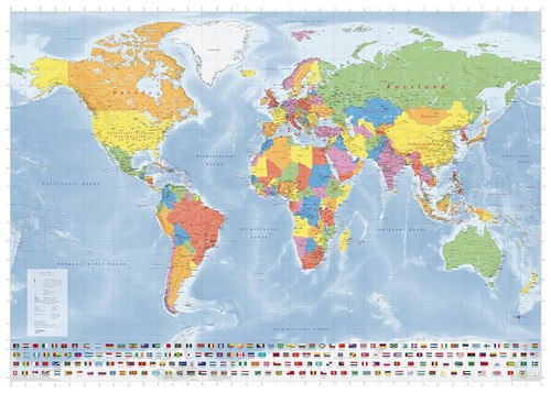 Large world map poster - world, map,