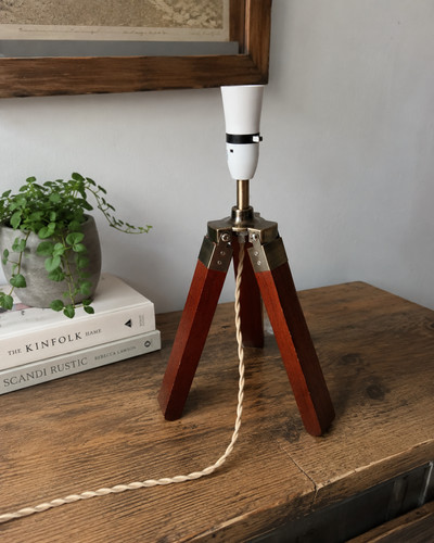 Wood tripod table lamp - tripod,