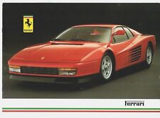 Ferrari Range 1985-87 UK Market Brochure 328 GTB GTS Mondial 3.2 412 Testarossa