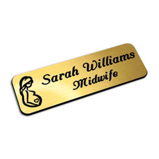 Engraved Pregnancy Logo Name Badge Doula Support Worker Antenatal Hospital Dr
